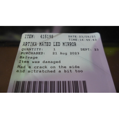 3455 - Artika Mateo Led Bathroom Mirror   - This lot requires a UK adaptor  (326-171) This lot is subject t... 