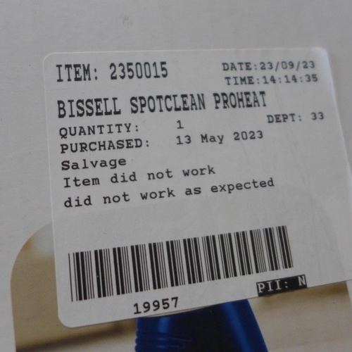 3470 - Bissell Spotclean Proheat - This lot requires a UK adaptor  (326-177) This lot is subject to vat