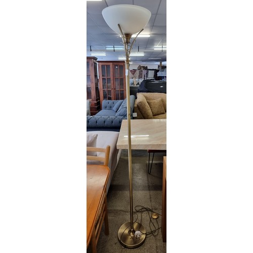 1597 - Brass floor lamp