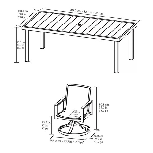 1460 - Maricopa 7 piece Sling Dining set, Original RRP £999.99 + VAT (4202-22) *This lot is subject to VAT