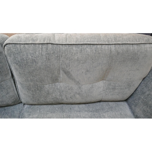 1380 - A dark teal velvet three seater sofa