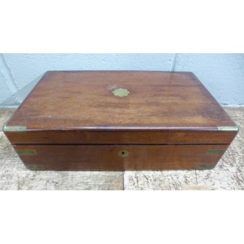 1004 - Three wooden boxes, two with inlaid wood and one brass inlaid larger box **PLEASE NOTE THIS LOT IS N... 