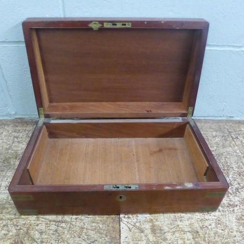 1004 - Three wooden boxes, two with inlaid wood and one brass inlaid larger box **PLEASE NOTE THIS LOT IS N... 