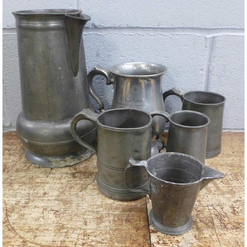 1006 - Pewter tankards, etc. **PLEASE NOTE THIS LOT IS NOT ELIGIBLE FOR IN-HOUSE POSTING AND PACKING**