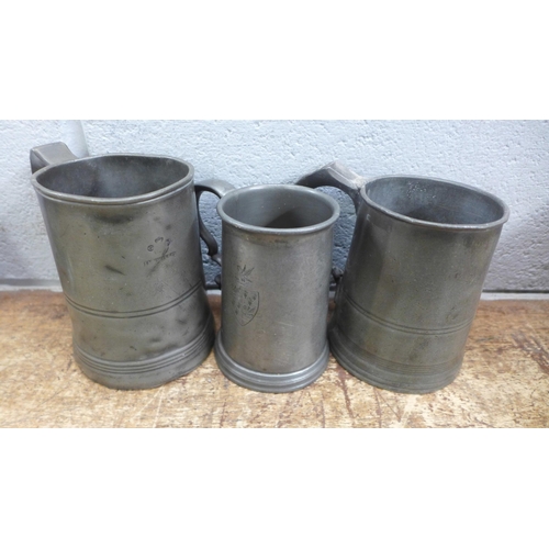 1006 - Pewter tankards, etc. **PLEASE NOTE THIS LOT IS NOT ELIGIBLE FOR IN-HOUSE POSTING AND PACKING**