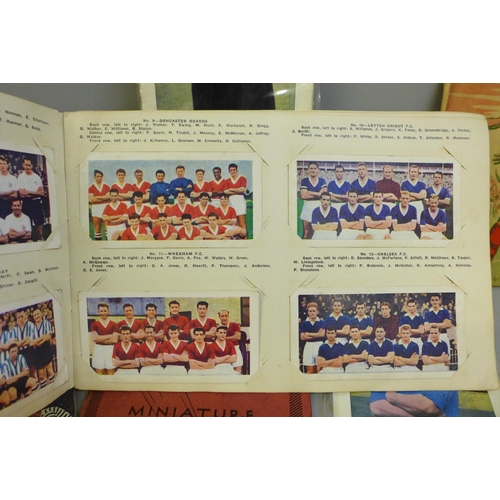 618 - A selection of football trade cards including Chix Football Picture Album, Soccer Bubble Gum Teams, ... 