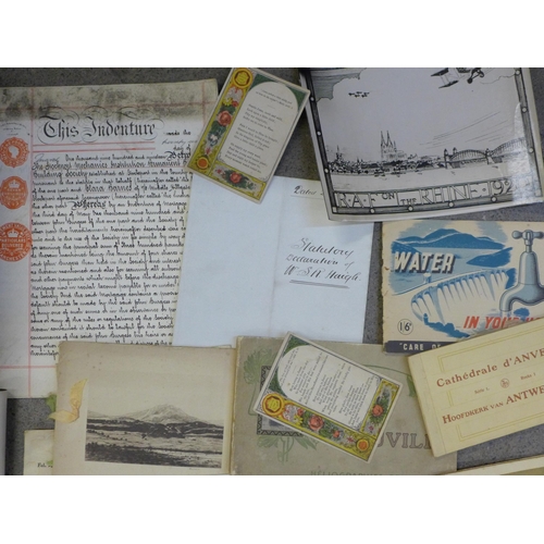 668 - A box of Victorian and later ephemera