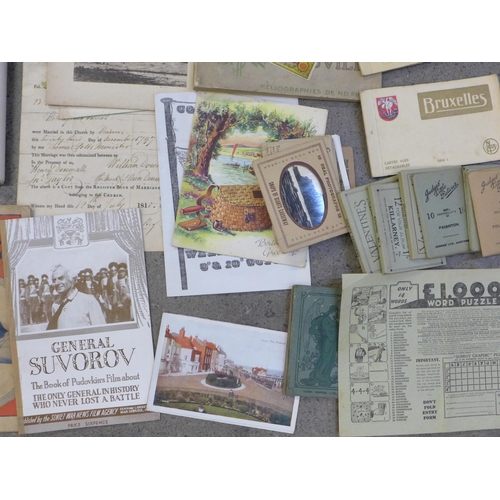 668 - A box of Victorian and later ephemera