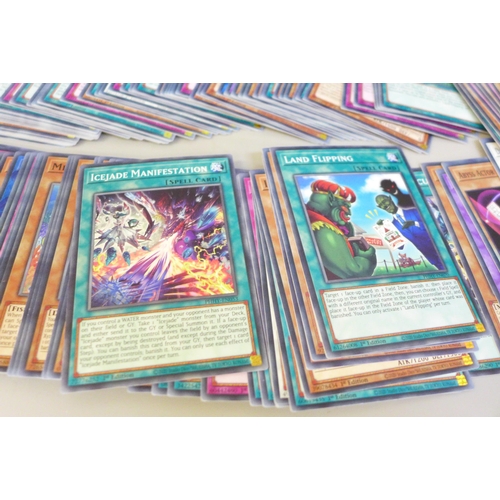 704 - 1200 Yu Gi Oh first edition cards including rares, Fiend, Warriors, Beasts, etc.