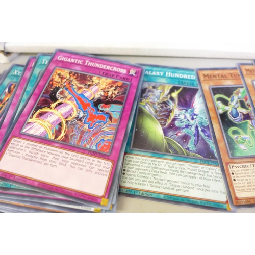 704 - 1200 Yu Gi Oh first edition cards including rares, Fiend, Warriors, Beasts, etc.