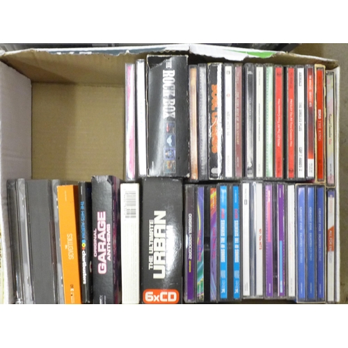 710 - Two boxes of mixed CDs, mainly dance, urban, female artists, pop, etc.