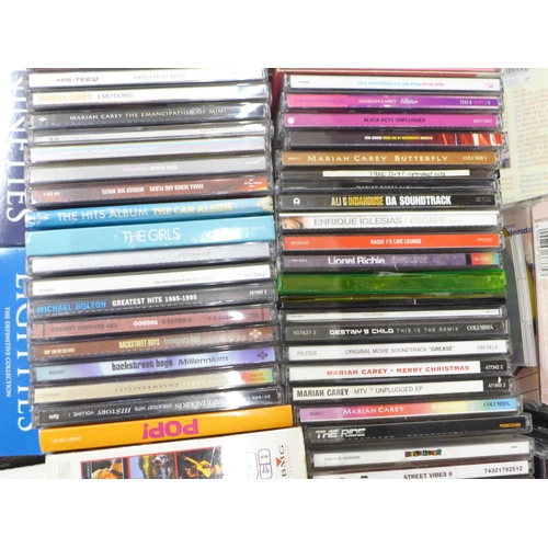 710 - Two boxes of mixed CDs, mainly dance, urban, female artists, pop, etc.