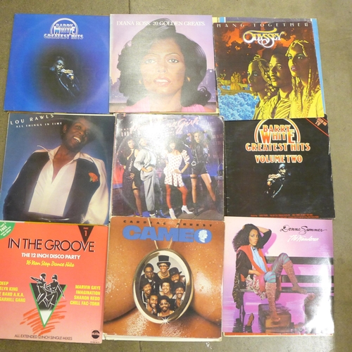 728 - Over thirty funk/soul LP records, mainly 1970s releases including Otis Redding, Diana Ross, Chic, et... 