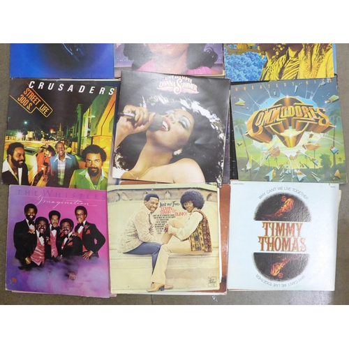 728 - Over thirty funk/soul LP records, mainly 1970s releases including Otis Redding, Diana Ross, Chic, et... 