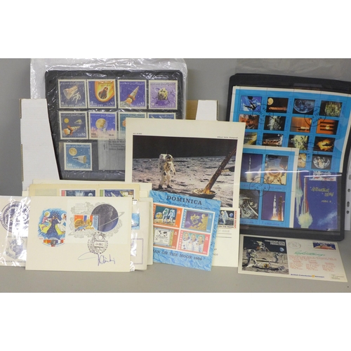 739 - Space related stamps and covers