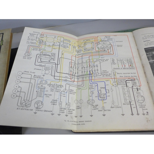 751 - Six vintage Motor Car handbooks; Handbook of the 20-25 HP Rolls-Royce car n. XVL, Bentley 4¼ litre, ... 