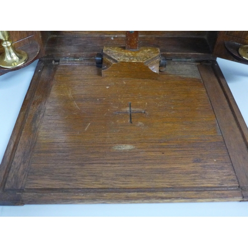 753 - A wooden cased travelling altar