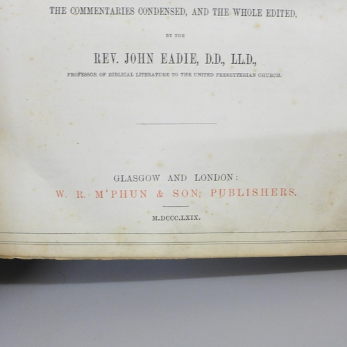 755 - A Victorian family Bible, with handwritten cover sheet, November 27th 1869