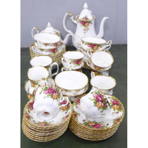 759 - Royal Albert Old Country Roses tea wares, cereal bowls, soup bowls, etc., 48 pieces **PLEASE NOTE TH... 