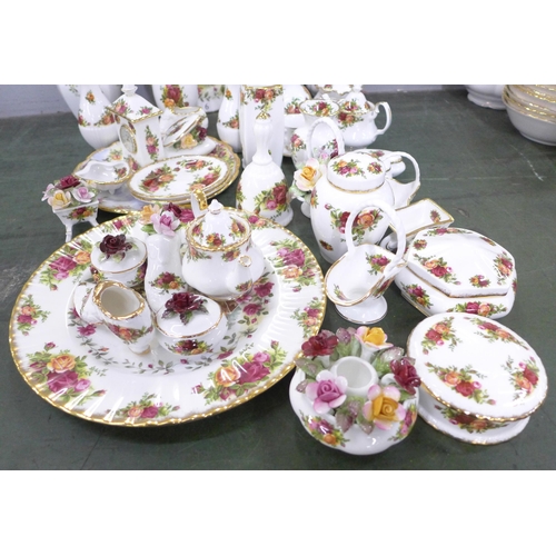 760 - Royal Albert Old Country Roses ornaments, clock, plate, vases, etc., approximately 40 **PLEASE NOTE ... 