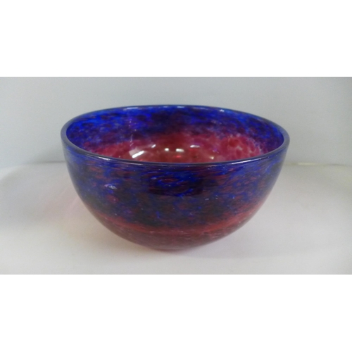 767 - A Vasart art glass heavy bowl, 24cm diameter