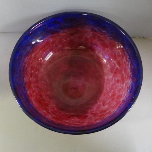 767 - A Vasart art glass heavy bowl, 24cm diameter