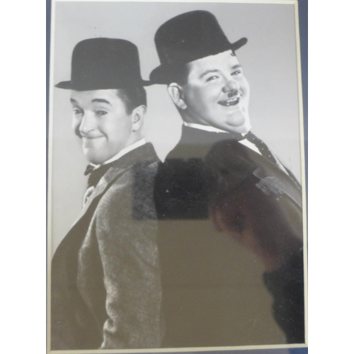 772 - A framed Laurel & Hardy photograph with signatures and certificate of authenticity