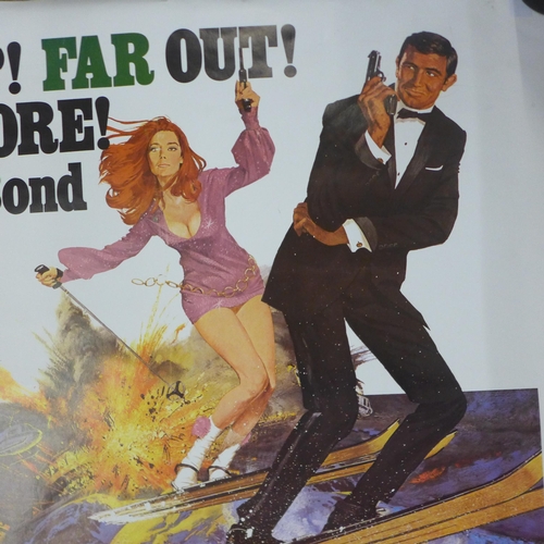 779 - A James Bond 007 film poster On Her Majesty's Secret Service, later re-print