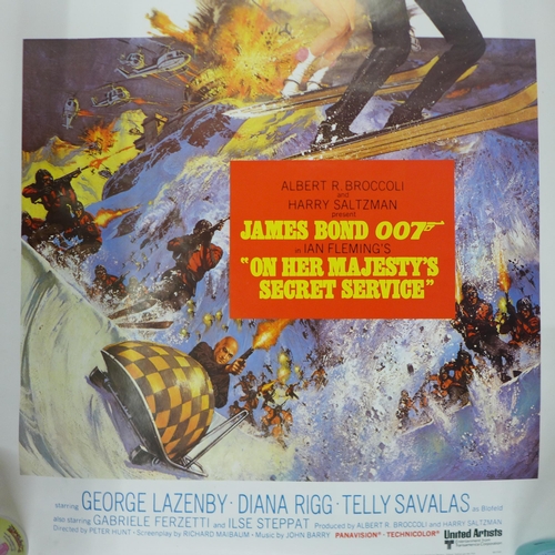 779 - A James Bond 007 film poster On Her Majesty's Secret Service, later re-print