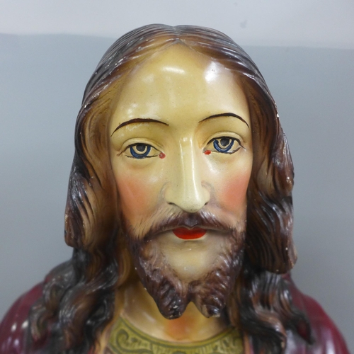 781 - A large plaster bust of Jesus Christ, 44.5cm **PLEASE NOTE THIS LOT IS NOT ELIGIBLE FOR IN-HOUSE POS... 