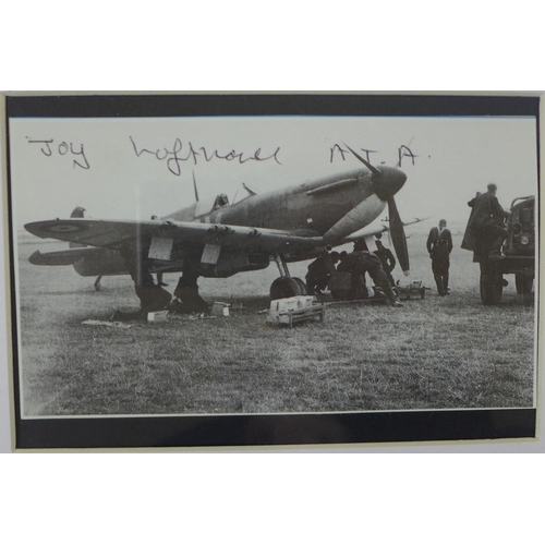 783 - A photograph montage of Battle of Britain aircrew, with original signatures of: Bill Green, Flt. Lt.... 