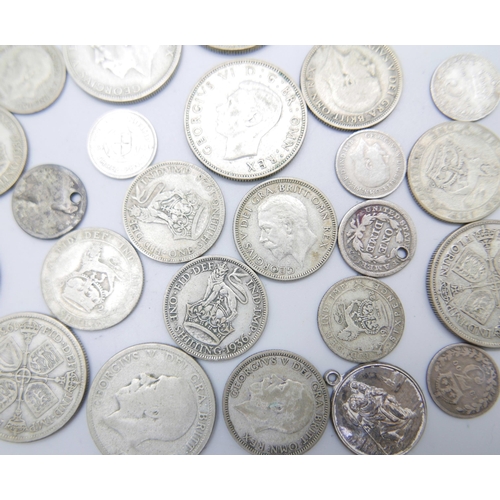 951 - A collection of silver and half silver coinage, etc.