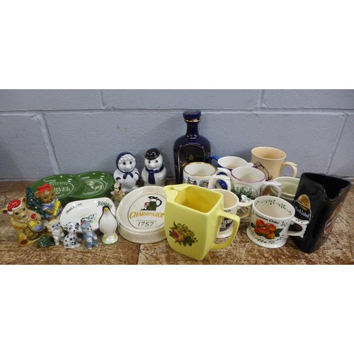 698A - Wade ceramics including TV pets, Whimsies, water jugs, advertising mugs, etc.