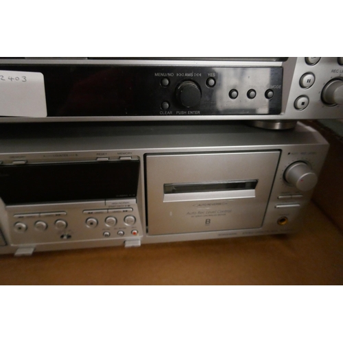 2117 - A Sony RCD-W100 compact disc recorder and A Sony TC-WE475 stereo cassette deck