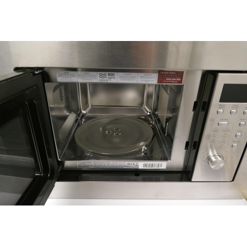 2159 - A Russel Hobbs RHBM2002 800w stainless microwave oven - unused (W)