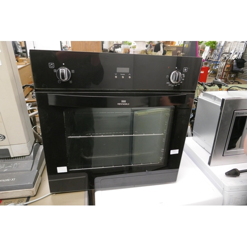 2162 - A New World glass fronted integrated single oven