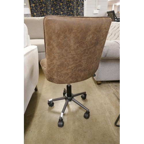 1373 - A PU leather desk chair *This lot is subject to VAT