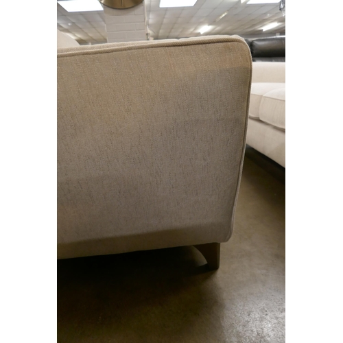 1376 - An off white fabric pair of two seater Sofas