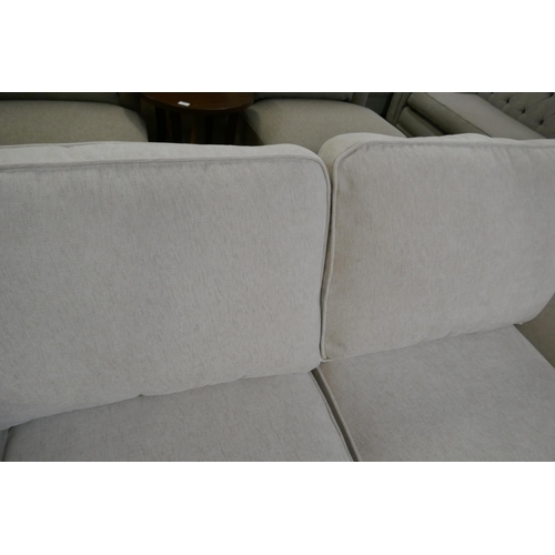 1376 - An off white fabric pair of two seater Sofas