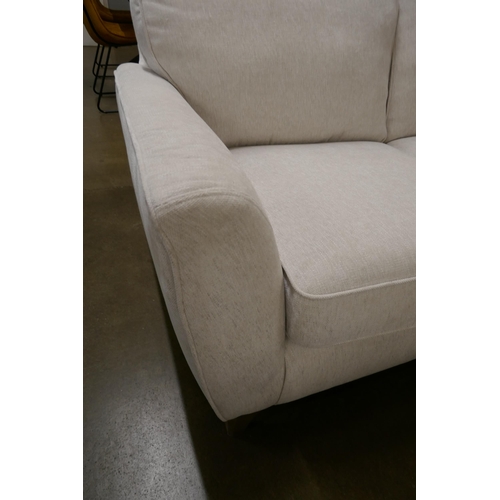 1376 - An off white fabric pair of two seater Sofas