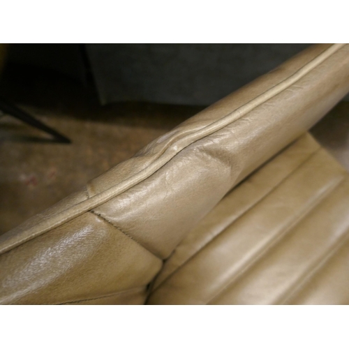 1445 - A pair of leather metallic effect small armchairs *This lot is subject to VAT