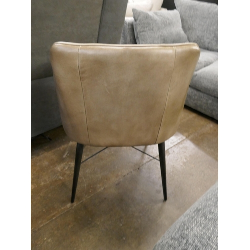 1445 - A pair of leather metallic effect small armchairs *This lot is subject to VAT