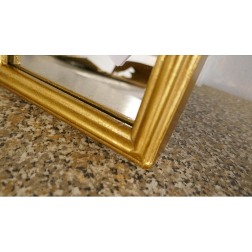 1460 - A Gold arched window mirror