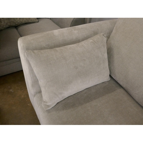 1461 - Grey velvet large two seater sofa