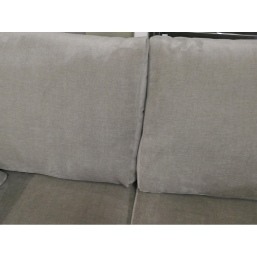 1461 - Grey velvet large two seater sofa