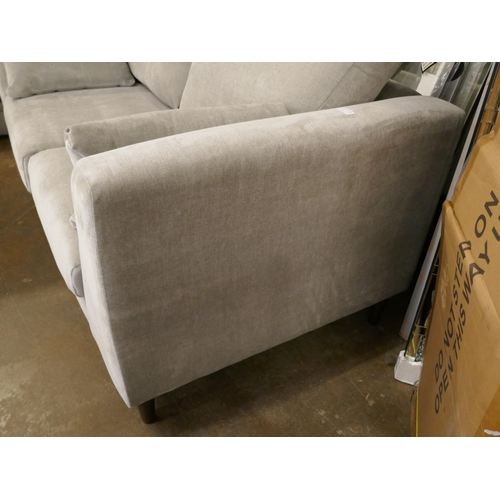 1461 - Grey velvet large two seater sofa