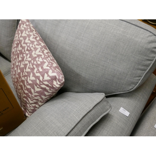 1463 - Grey upholstered two seater sofa