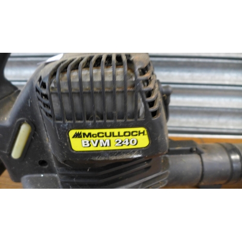 2224 - A McCulloch BVM240 petrol driven blower vac and a Flymo Multi Trim Revolution 2500 electric grass st... 