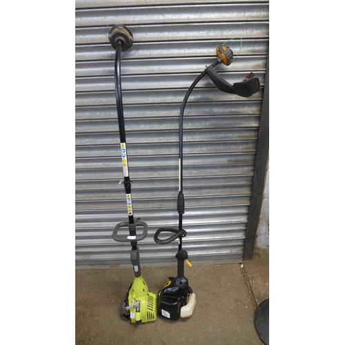 2233 - A McCulloch Trimmac petrol driven strimmer and a Ryobi petrol driven strimmer