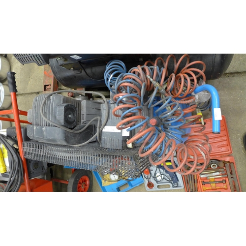 2251 - A Clarke Airmaster AM 15/60 compressor with air hose and ½